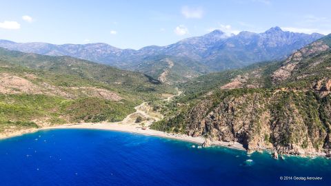 La Plage De La Corba Sur Le Littoral Du Golfe Dajaccio Le